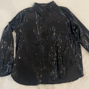 Black sequin shirt or jacket